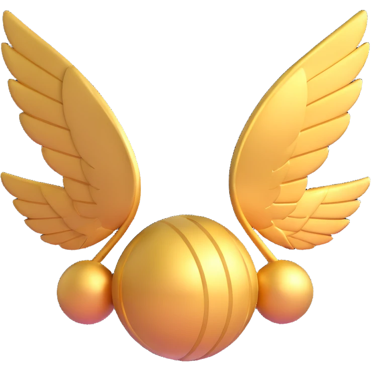 Golden snitch with wings emoji