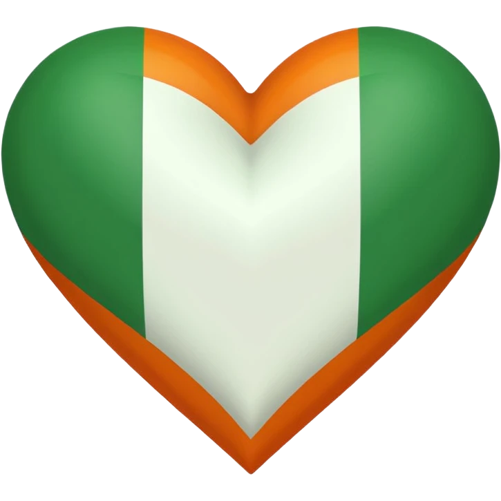 irish flag heart  emoji
