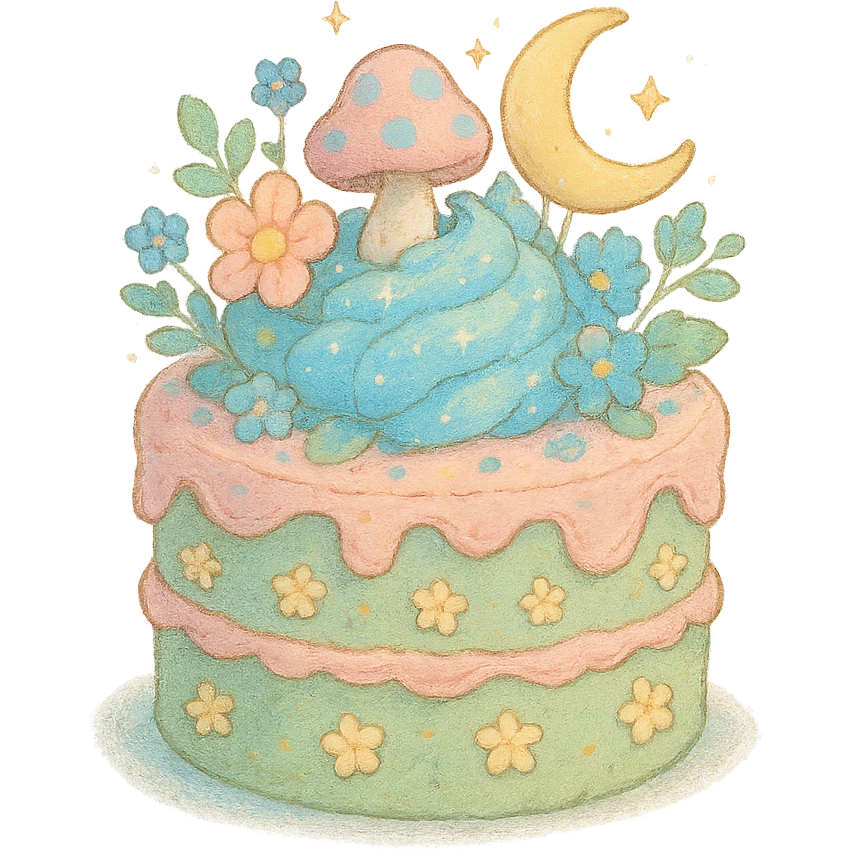 cake in ghibli style emoji