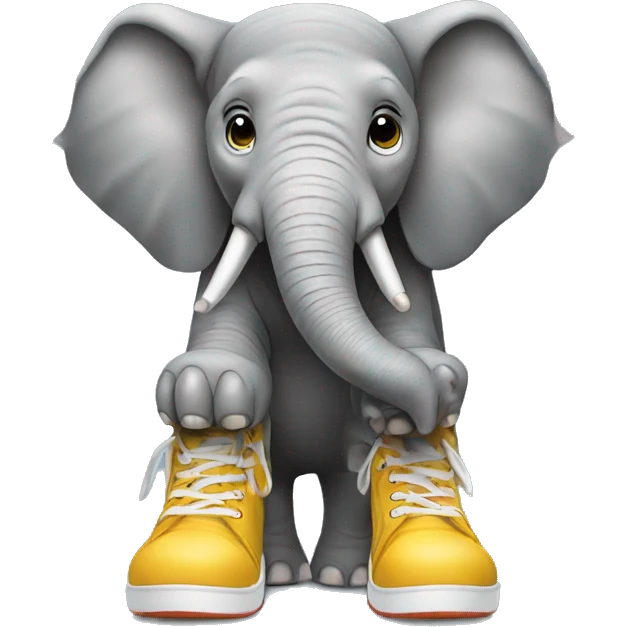 elephant with shoes on  emoji