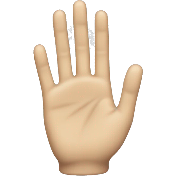 The hand of the prototype emoji