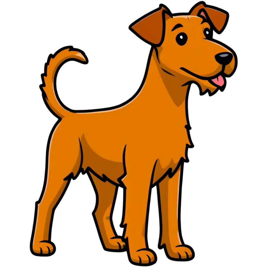 Irish terrier standing statue emoji