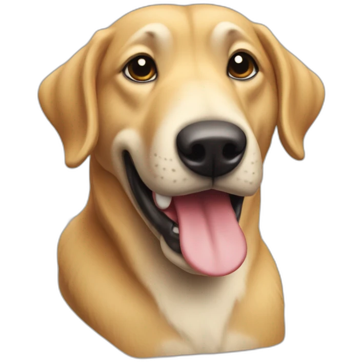 Un chien qui bois une biere emoji