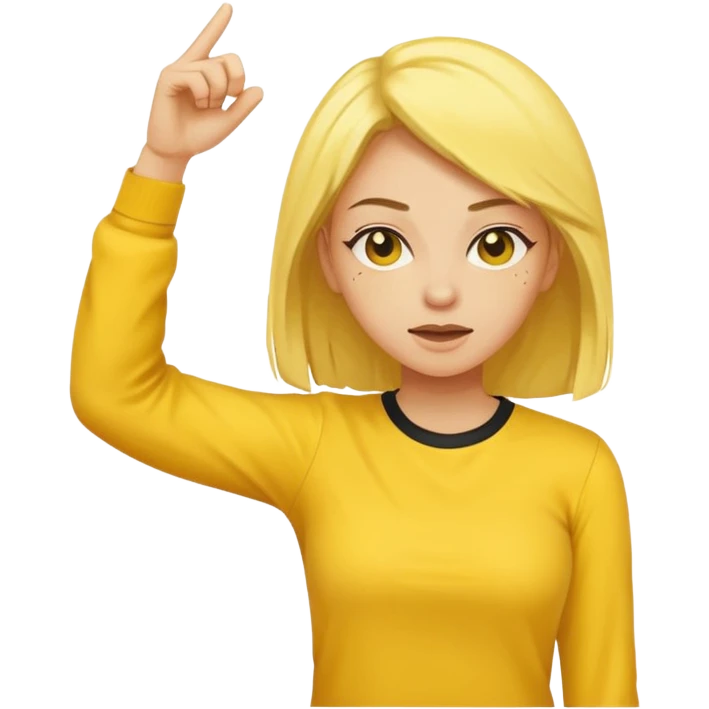 Dabbing women with yellow skin tone emoji