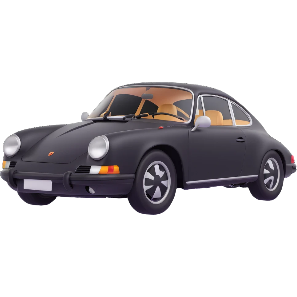 old Porsche car emoji
