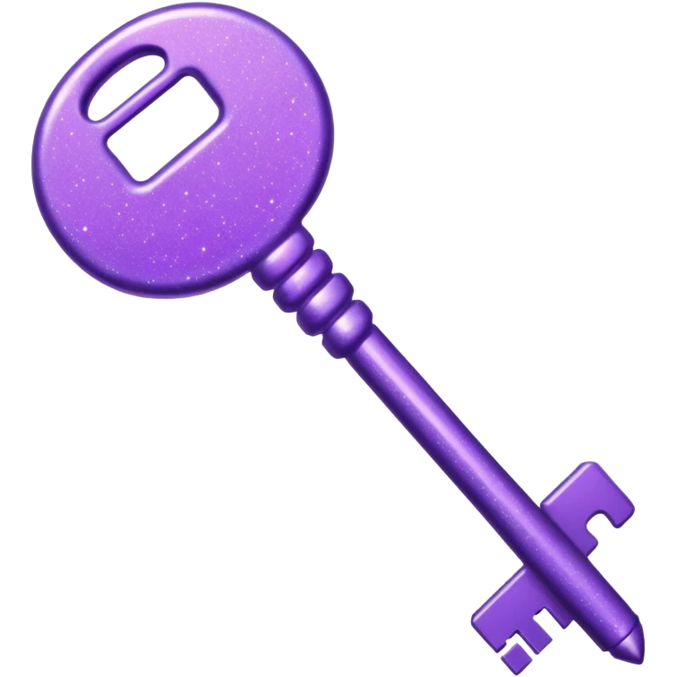 glitter purple key emoji