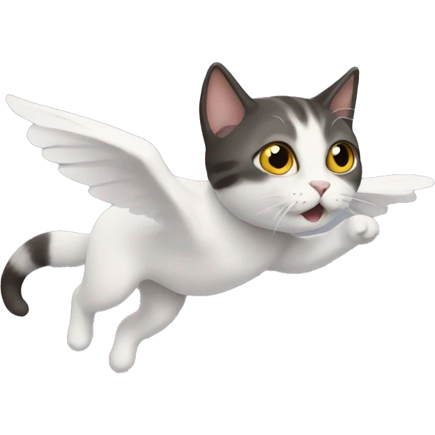 Cat flying emoji