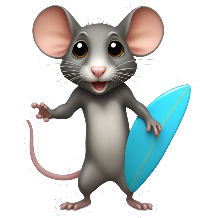 Surfing rat emoji