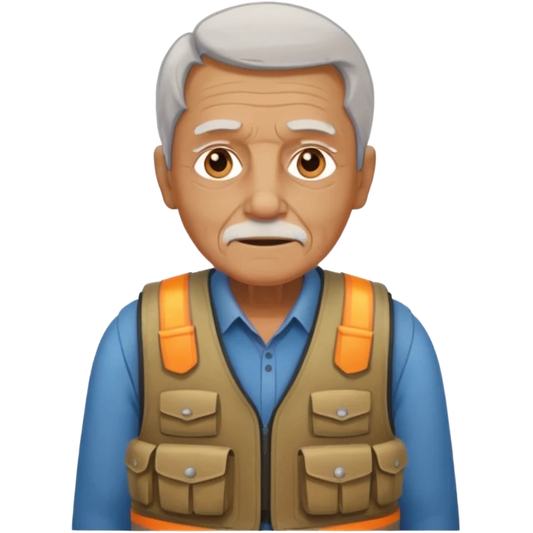 old wearing bullet proof emoji
