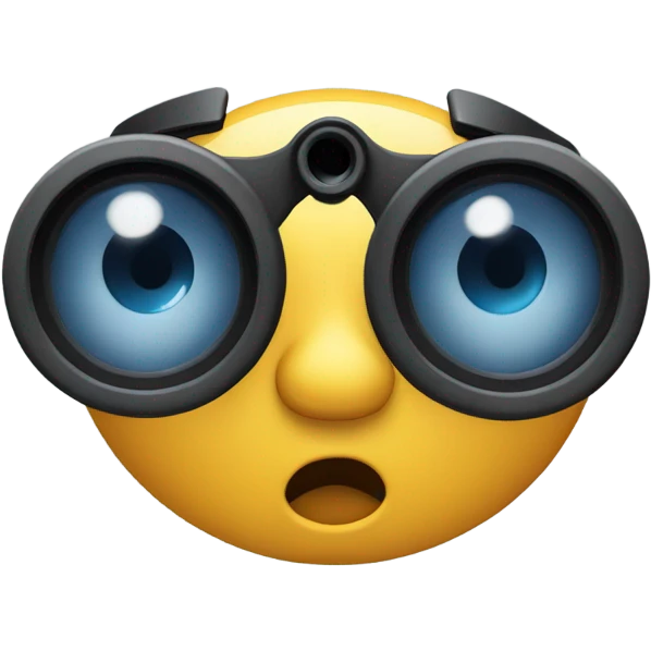 Face looking with binoculars emoji