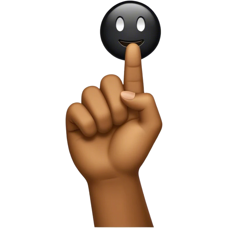 Black emoji pointing up emoji