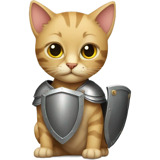 Cat with shield emoji