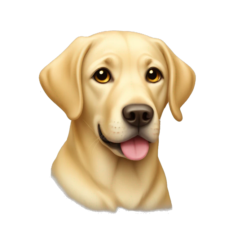 Cute yellow Labrador emoji