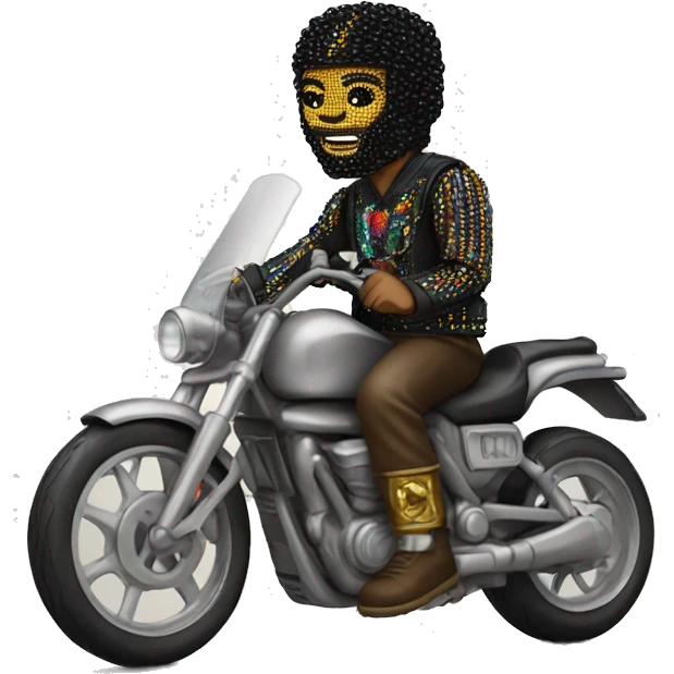 moto with beaded man  emoji