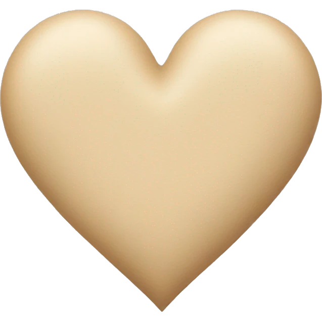 beige heart emoji
