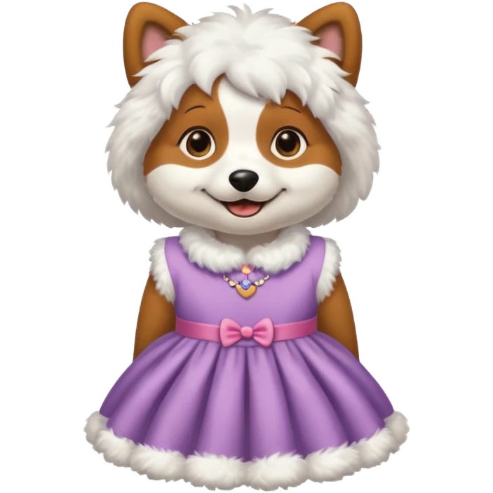 dog in a dress emoji