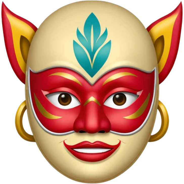 A person wearing a kochi mask emoji
