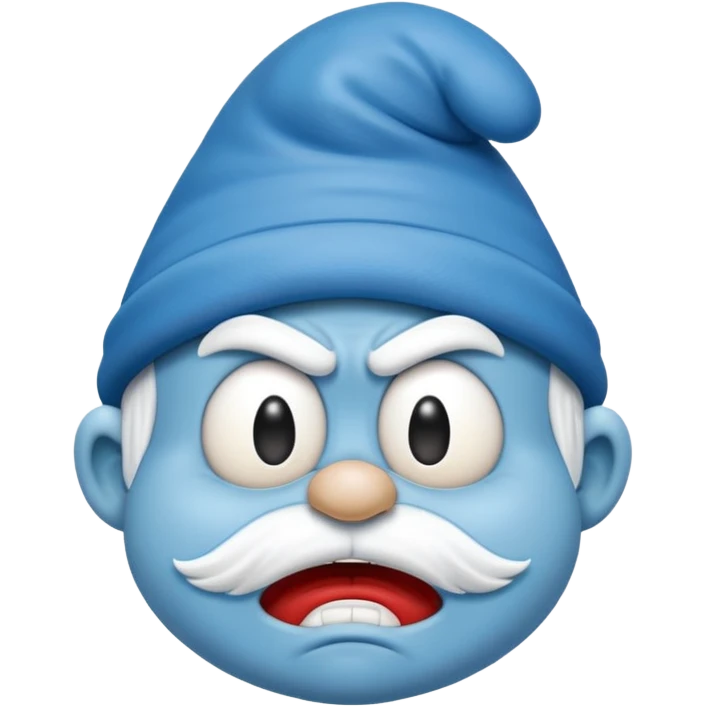 angry smurf  emoji
