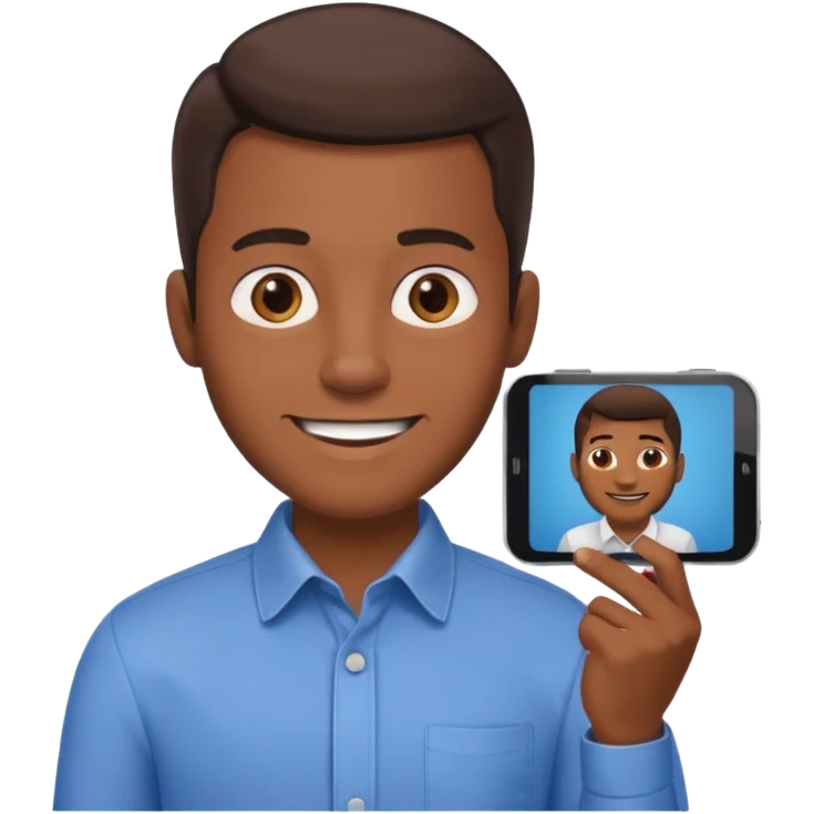 a man making a slideshow presentation emoji