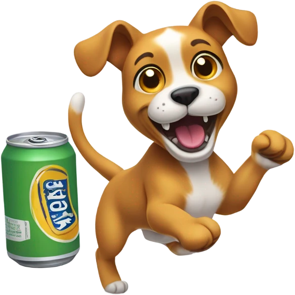 Funny animal running with sneakers on holding a beer in its hand  emoji