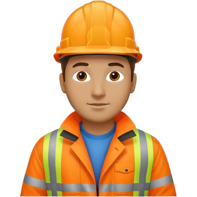 man in hi vis orange coat and jeans emoji