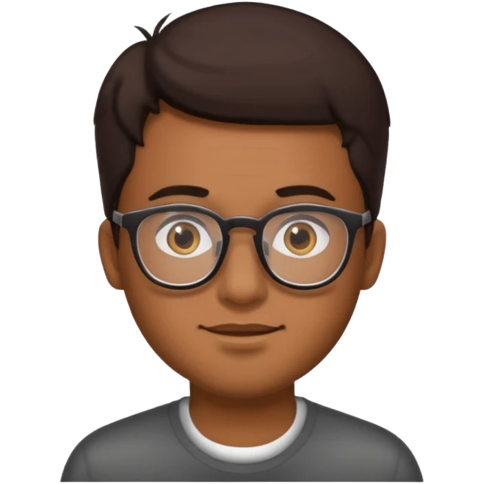 brown guy with glasses emoji