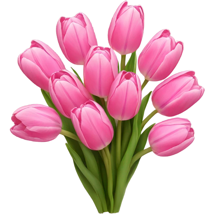Pink tulips Baquette emoji