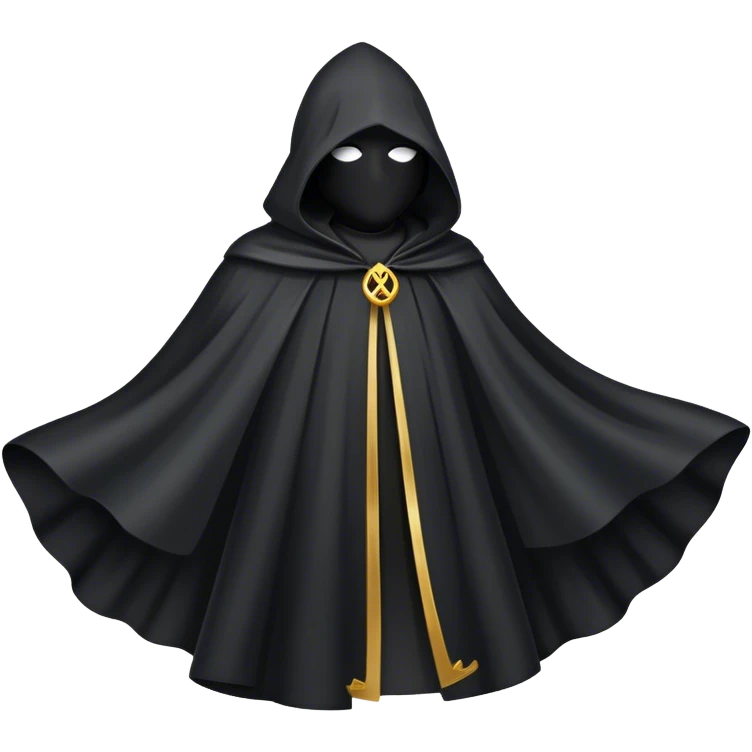A black cloak floating in the air, without a person emoji