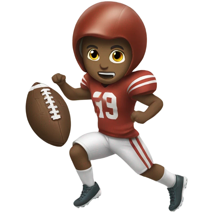 Boy hit the footba emoji