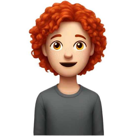 Redhead with freckles  emoji