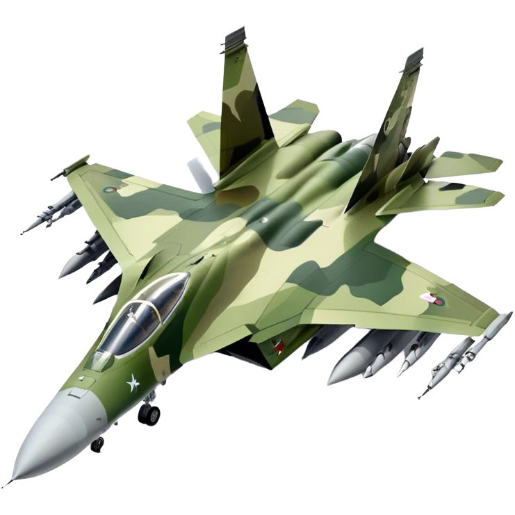 SU-35 Jet - Sukhoi (Model Year: 2020) (Iconic colour: Camouflage green) emoji