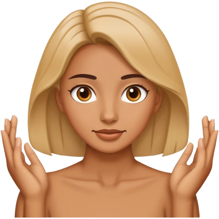 Women with hands around her neck emoji