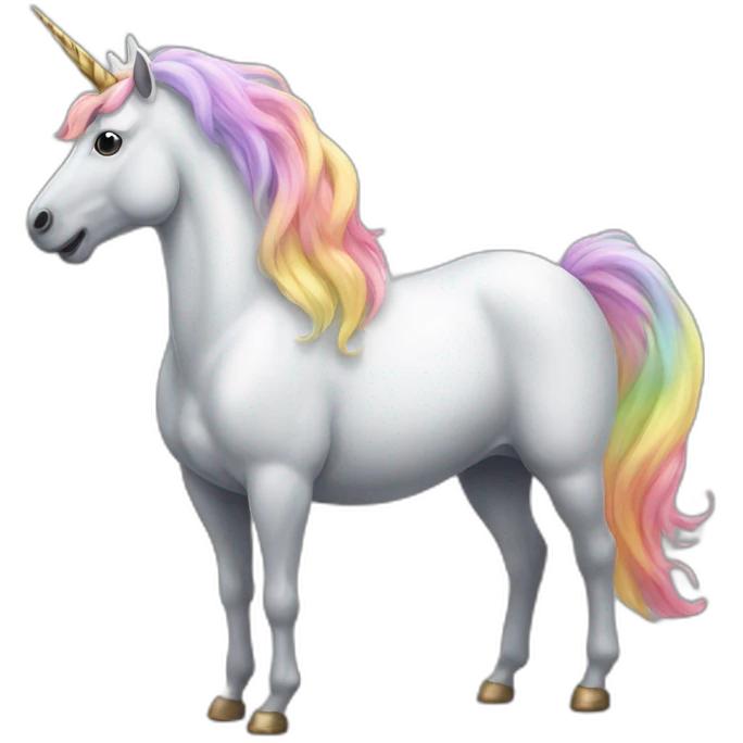 A unicorn who farts emoji
