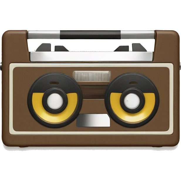 vintage brown cassette for tape recorder emoji