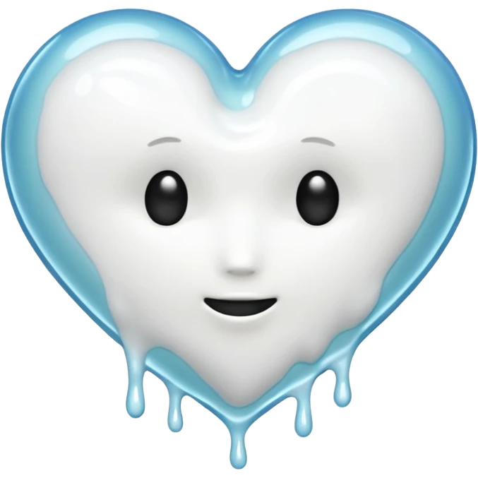 white heart slime (no face) emoji