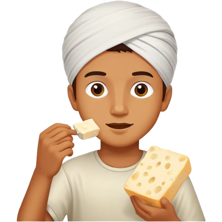 boy eating paneer emoji