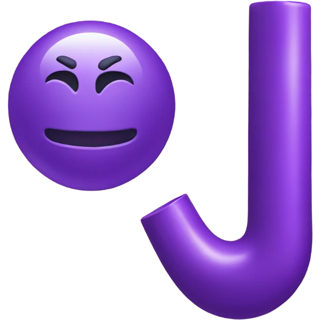 Purple putting  emoji