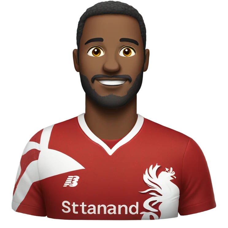 a man wearing liverpool jersey emoji