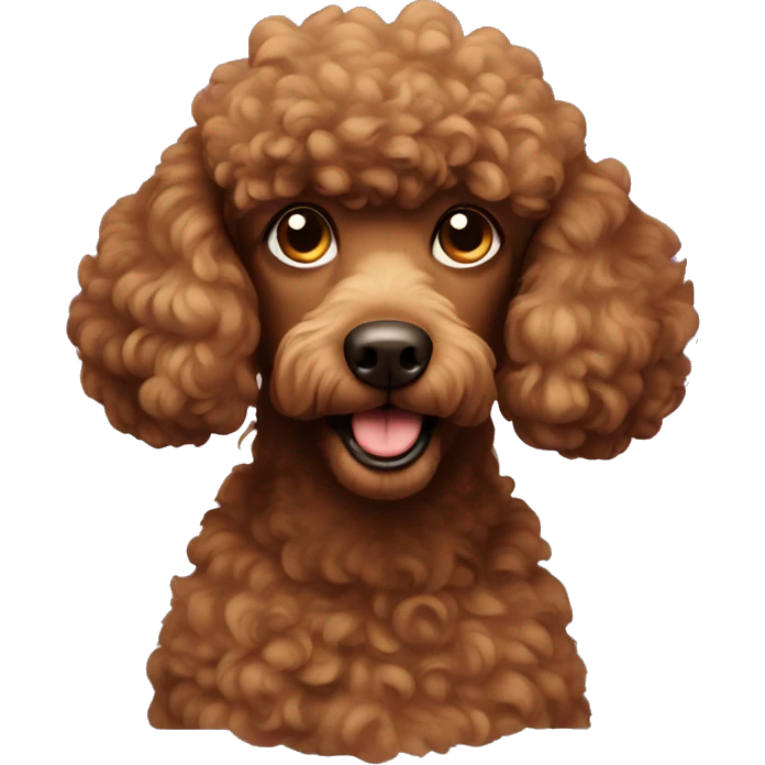 Brown mad poodle  emoji
