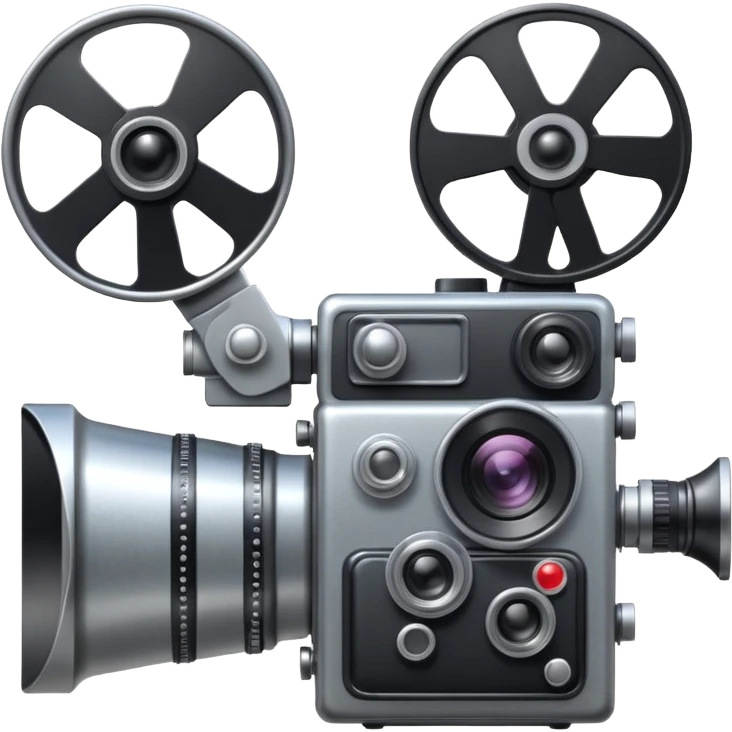 old movie camera with sparkles emoji