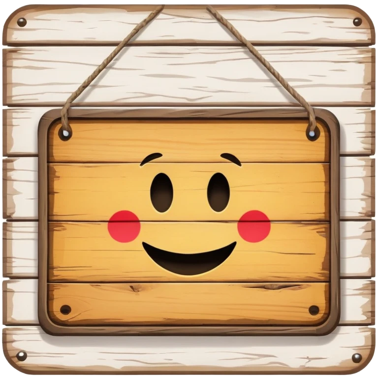 Wooden sign emoji