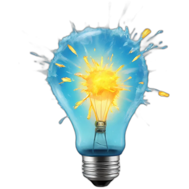 lightbulb exploding emoji
