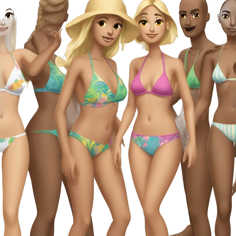 Adult sister beachwear emoji