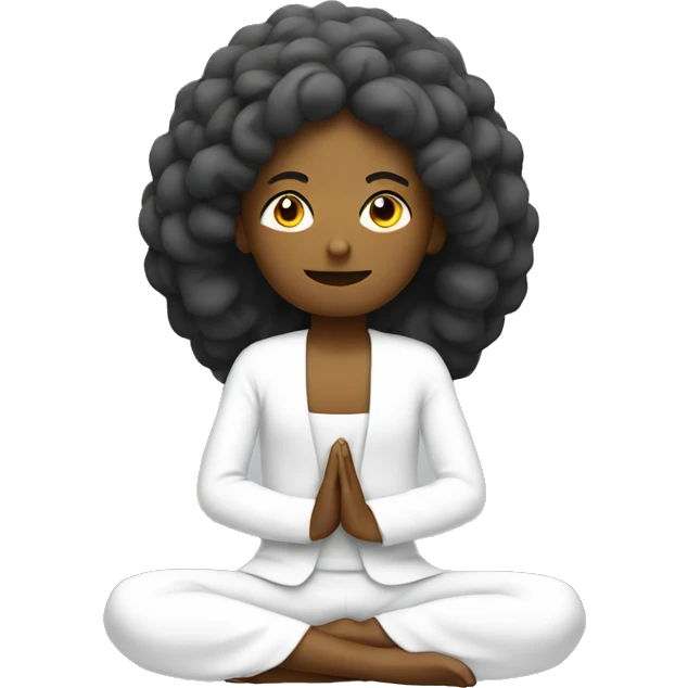 Meditation white emoji