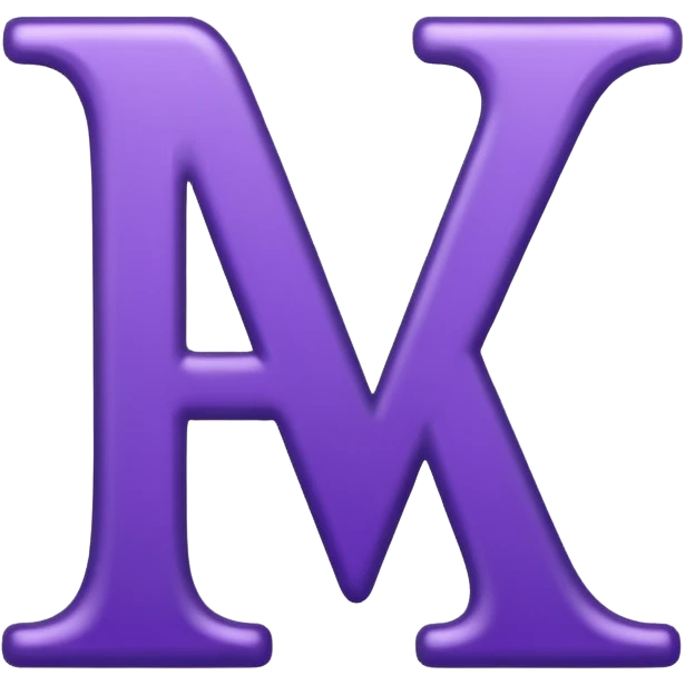 purple letter emoji