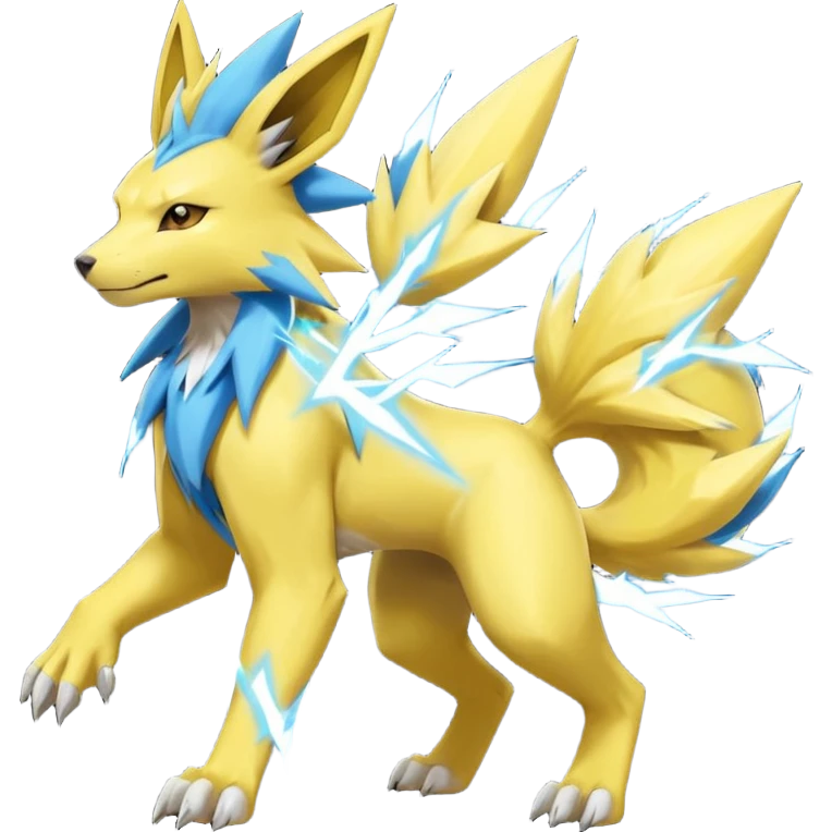 Manectric-Electrike-Yamper-Jolteon-Zeraora-Raikou-fusion (full body) emoji