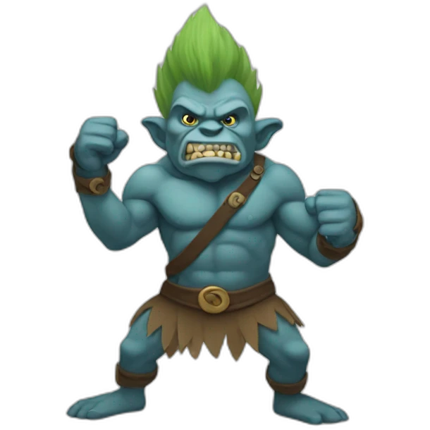 Troll battle stance emoji