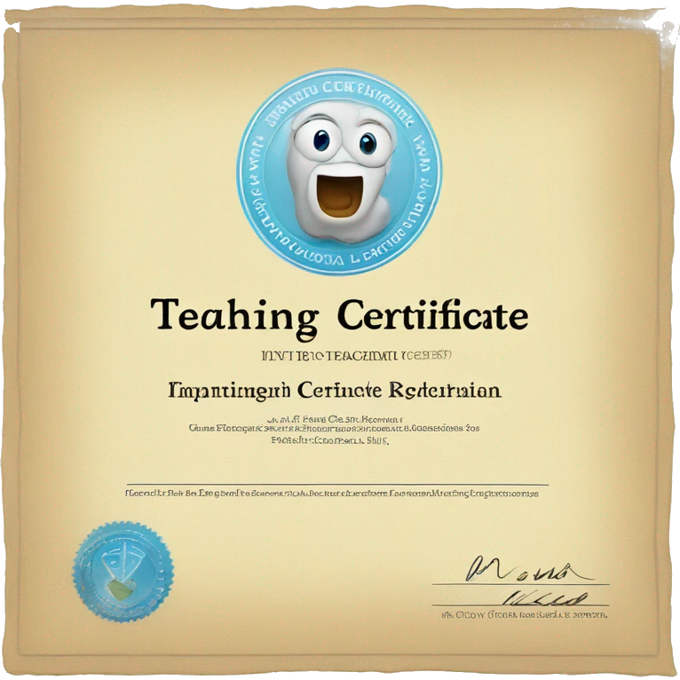 teaching certificate license emoji