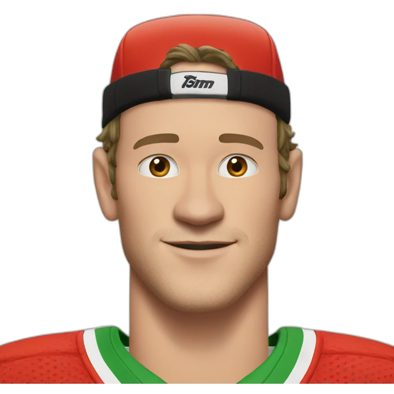 Jonathan Toews as rainbow beach bum emoji