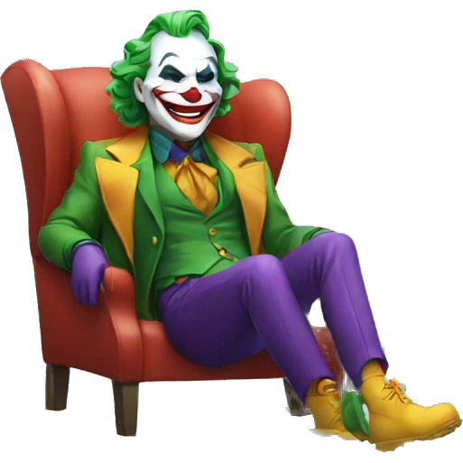 Joker lounging on an iceberg emoji